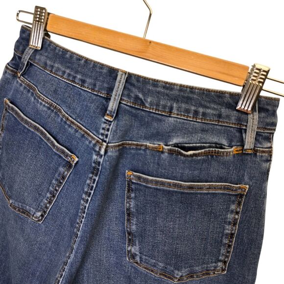 MUJI Women's XS 4 Way Stretch Wide Leg Medium Wash Blue Denim Jeans - Picture 11 of 16